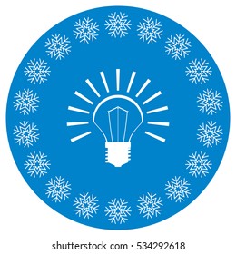 Lamp Icon Vector flat design style