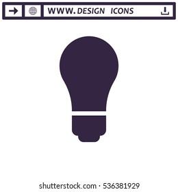 Lamp Icon Vector flat design style