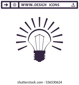 Lamp Icon Vector flat design style