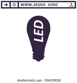 Lamp Icon Vector flat design style