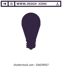  Lamp Icon Vector flat design style