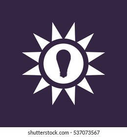  Lamp Icon Vector flat design style