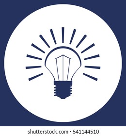 Lamp Icon Vector flat design style