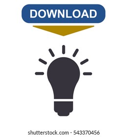 Lamp Icon Vector flat design style