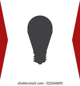  Lamp Icon Vector flat design style