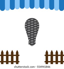 Lamp Icon Vector flat design style