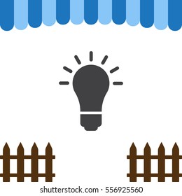 Lamp Icon Vector flat design style
