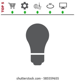 Lamp Icon Vector flat design style