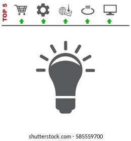 Lamp Icon Vector flat design style