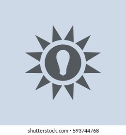  Lamp Icon Vector flat design style