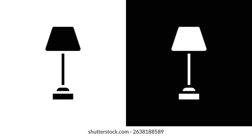 Lamp icon Vector in flat style. Collection silhouettes
