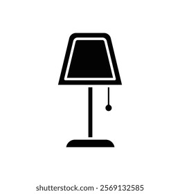 Lamp icon Vector flat thin line illustration