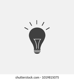 lamp icon vector, idea icon vector