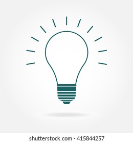 Lamp icon. Vector illustration.