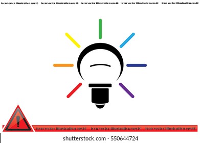 Lamp icon vector illustration.