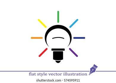 Lamp icon vector illustration.