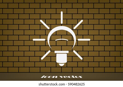Lamp icon vector illustration.