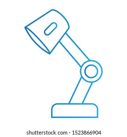 Lamp Icon, Vector Illustration, Education Colour Outline