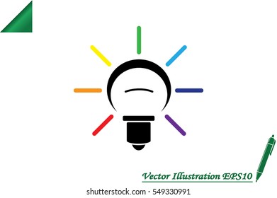 Lamp icon vector illustration EPS 10.