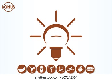 Lamp icon vector illustration EPS 10.
