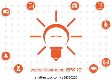Lamp icon vector illustration EPS 10.