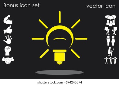Lamp icon vector illustration EPS 10.