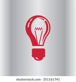 lamp icon, vector illustration. Flat design style1