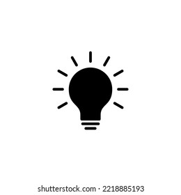 Ilustración vectorial del icono de la lámpara. Signo y símbolo de la bombilla. símbolo de idea.