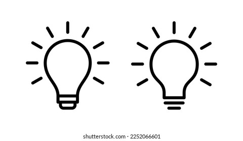 Lamp icon vector illustration. Light bulb sign and symbol. idea symbol.
