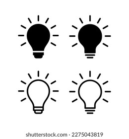 Lamp icon vector illustration. Light bulb sign and symbol. idea symbol.