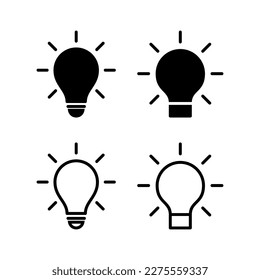 Lamp icon vector illustration. Light bulb sign and symbol. idea symbol.