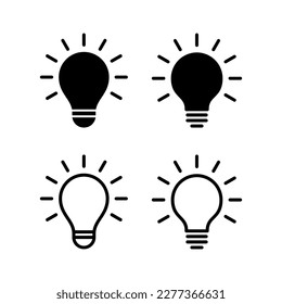 Lamp icon vector illustration. Light bulb sign and symbol. idea symbol.