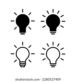Lamp icon vector illustration. Light bulb sign and symbol. idea symbol.