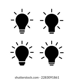 Lampensymbol, Vektorgrafik. Lichtbogenzeichen und Symbol. Ideensymbol.