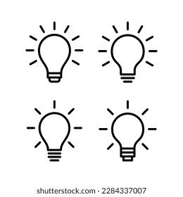 Lamp icon vector illustration. Light bulb sign and symbol. idea symbol.