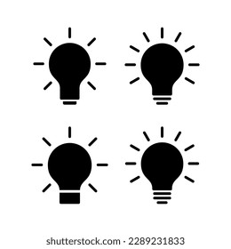Ilustración vectorial del icono de la lámpara. Signo y símbolo de la bombilla. símbolo de idea.
