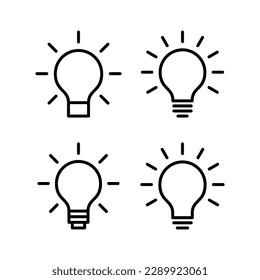 Lamp icon vector illustration. Light bulb sign and symbol. idea symbol.