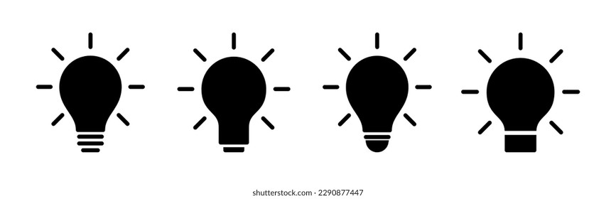 Lamp icon vector illustration. Light bulb sign and symbol. idea symbol.