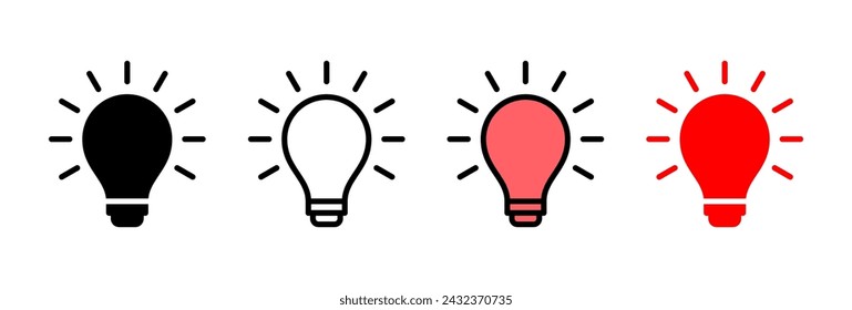 Lamp icon vector illustration. Light bulb sign and symbol. idea symbol.