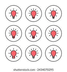 Lamp icon vector illustration. Light bulb sign and symbol. idea symbol.