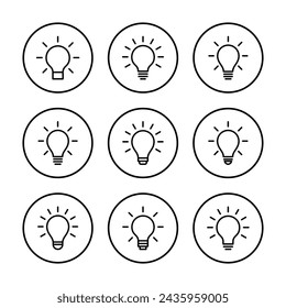 Lampensymbol Vektor-Illustration. Glühbirne Zeichen und Symbol. Idee Symbol.