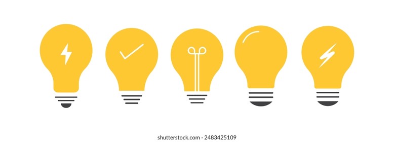 Lamp icon vector illustration. Light bulb sign and symbol. idea symbol.