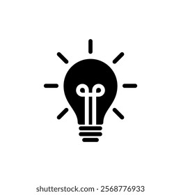 Lamp icon vector illustration. Light bulb sign and symbol. idea symbol.