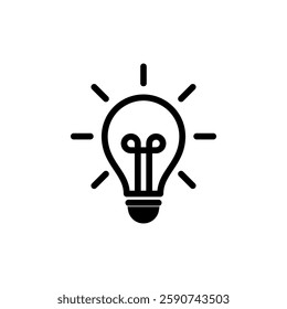 Lamp icon vector illustration. Light bulb sign and symbol. idea symbol.