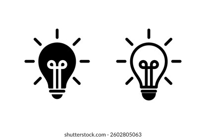 Lamp icon vector illustration. Light bulb sign and symbol. idea symbol.