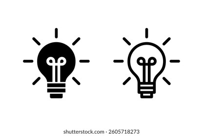 Lamp icon vector illustration. Light bulb sign and symbol. idea symbol.
