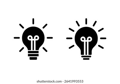 Lamp icon vector illustration. Light bulb sign and symbol. idea symbol.