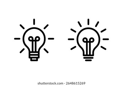 Lamp icon vector illustration. Light bulb sign and symbol. idea symbol.