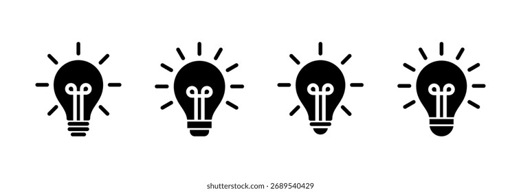Lamp icon vector illustration. Light bulb sign and symbol. idea symbol.
