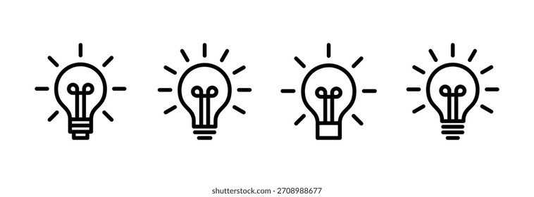 Lamp icon vector illustration. Light bulb sign and symbol. idea symbol.